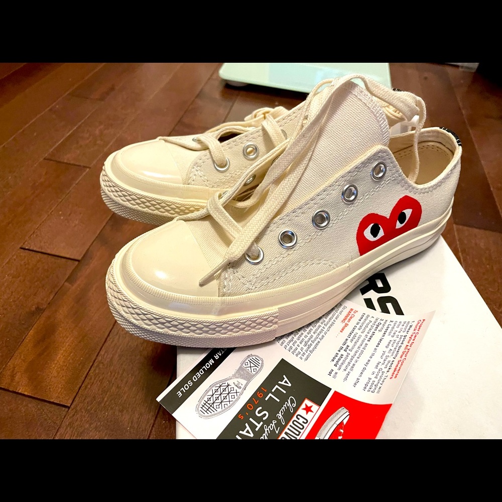 Converse Chuck comme des garcons play 2019 white canvas sneakers size 6